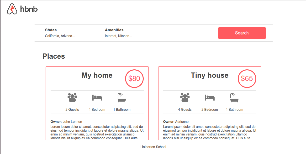 screenshot for aurbnb clone project